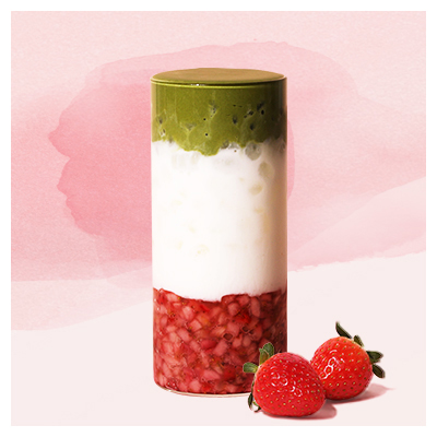 Matcha Cream Strawberry Latte